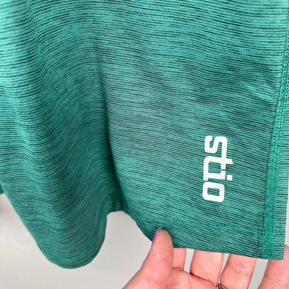 Stio Polo Shirt Mens Size L Green Space Dye Performance Knit Short Sleeve - Picture 8 of 9